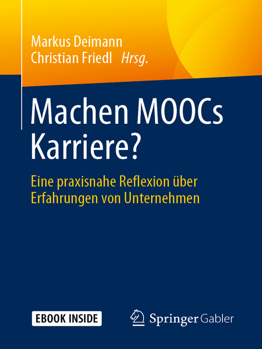 Title details for Machen MOOCs Karriere? by Markus Deimann - Available